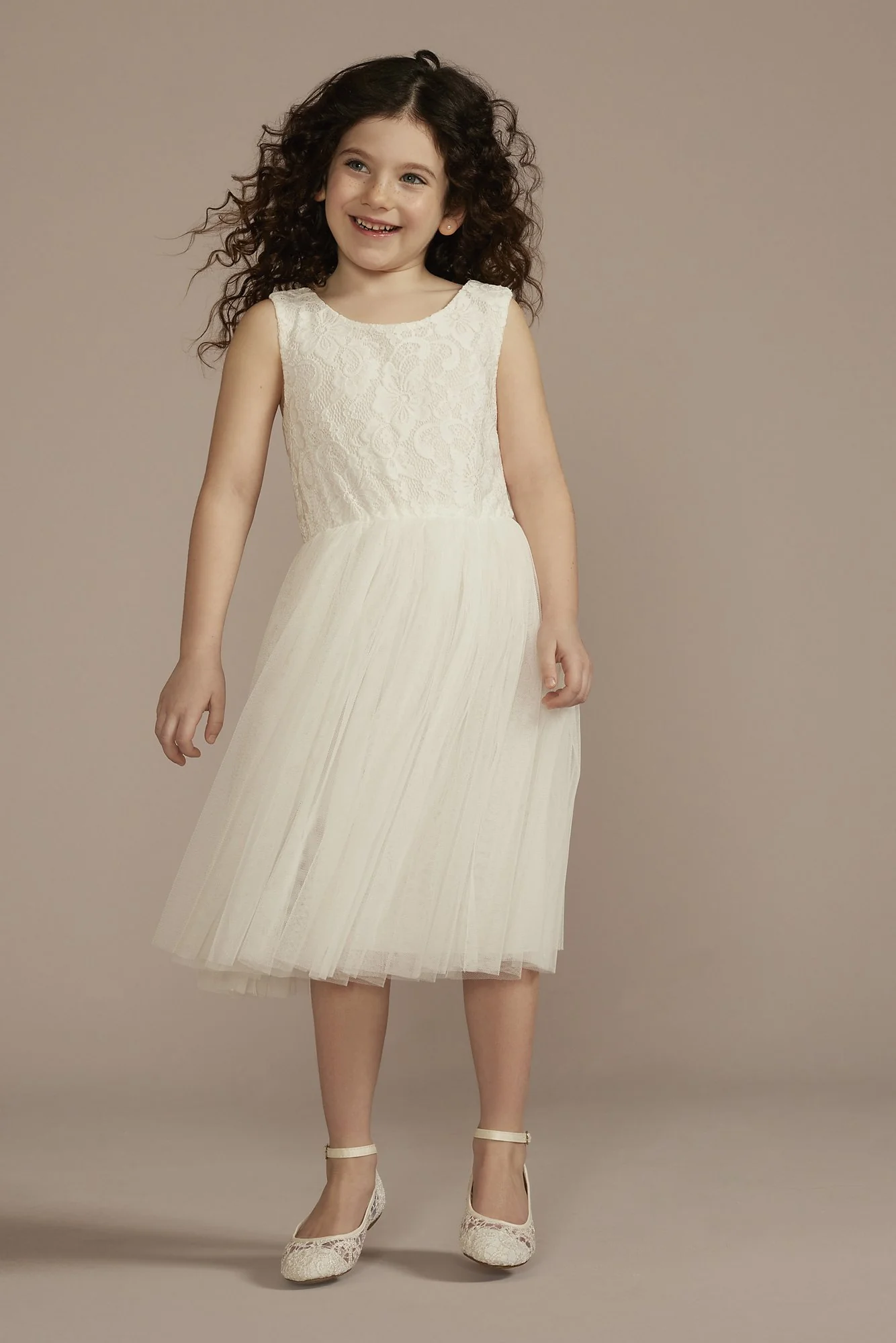 Lace Bodice Tank Flower Girl Dress - Image 2