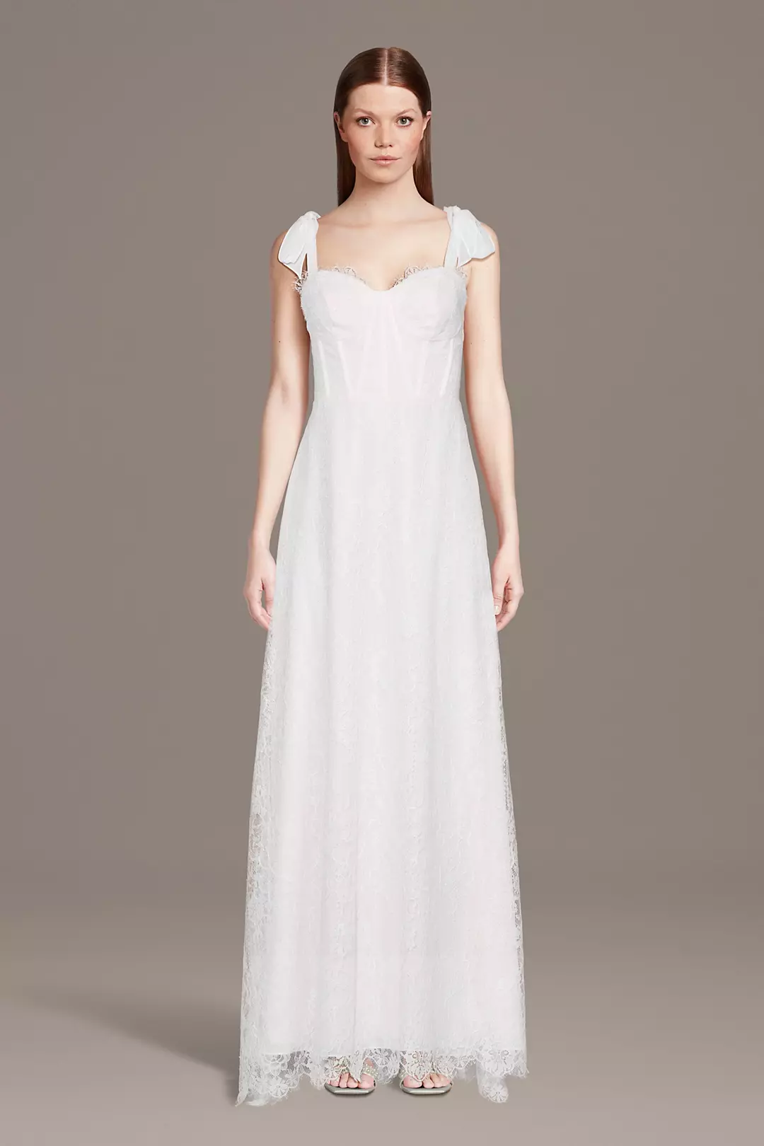 Lace Corset Bodice Tank A-Line Wedding Dress - Image 2