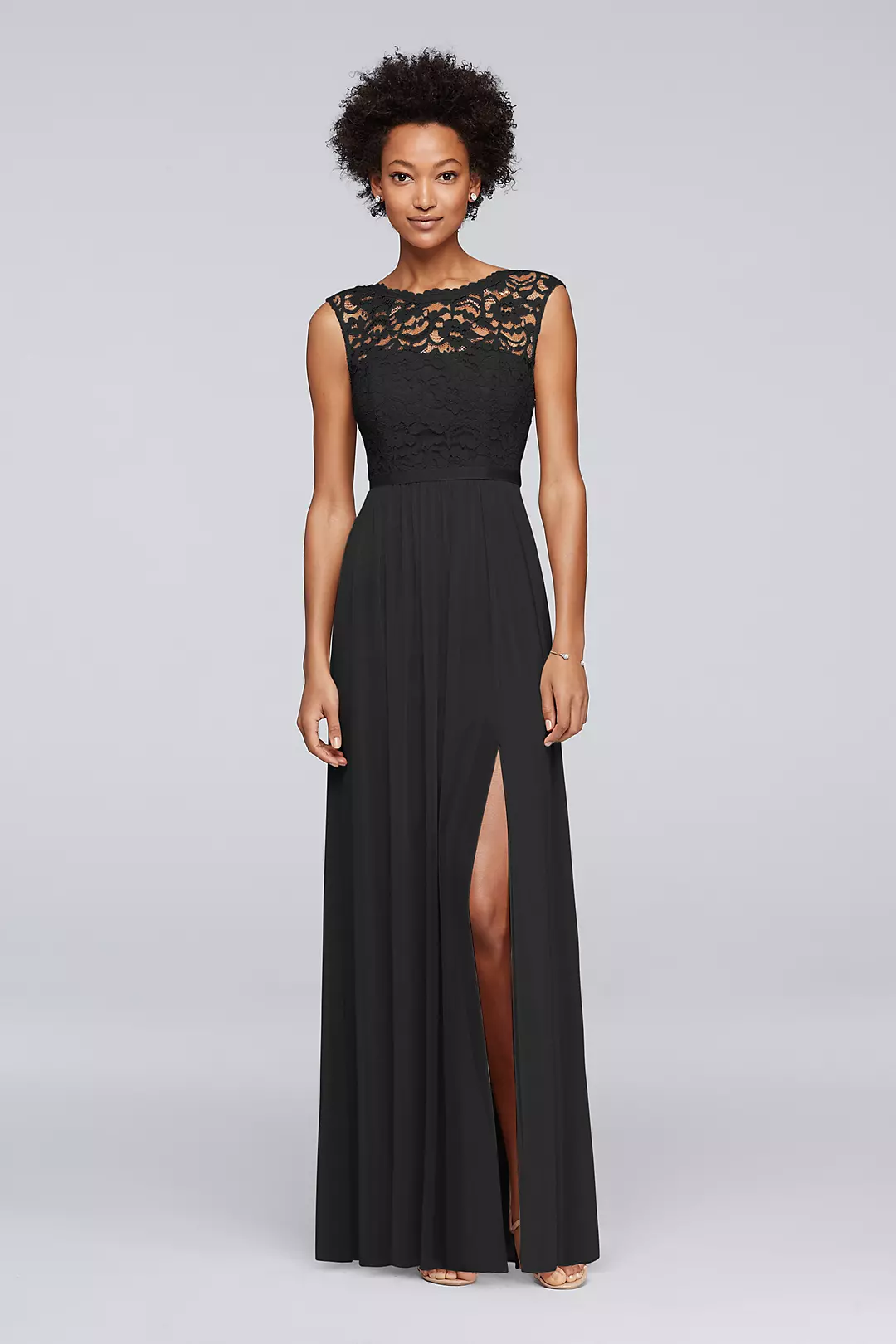 Lace Dress with Long Mesh Skirt - Image 10