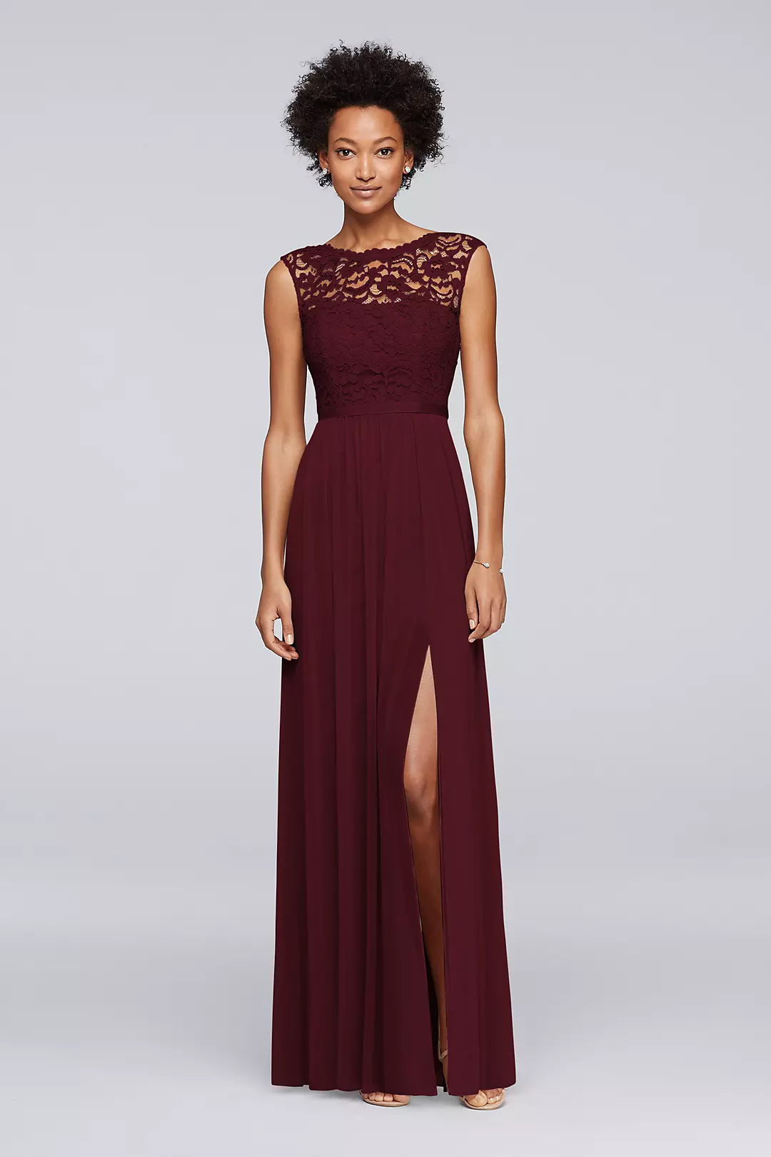 Lace Dress with Long Mesh Skirt - Image 12