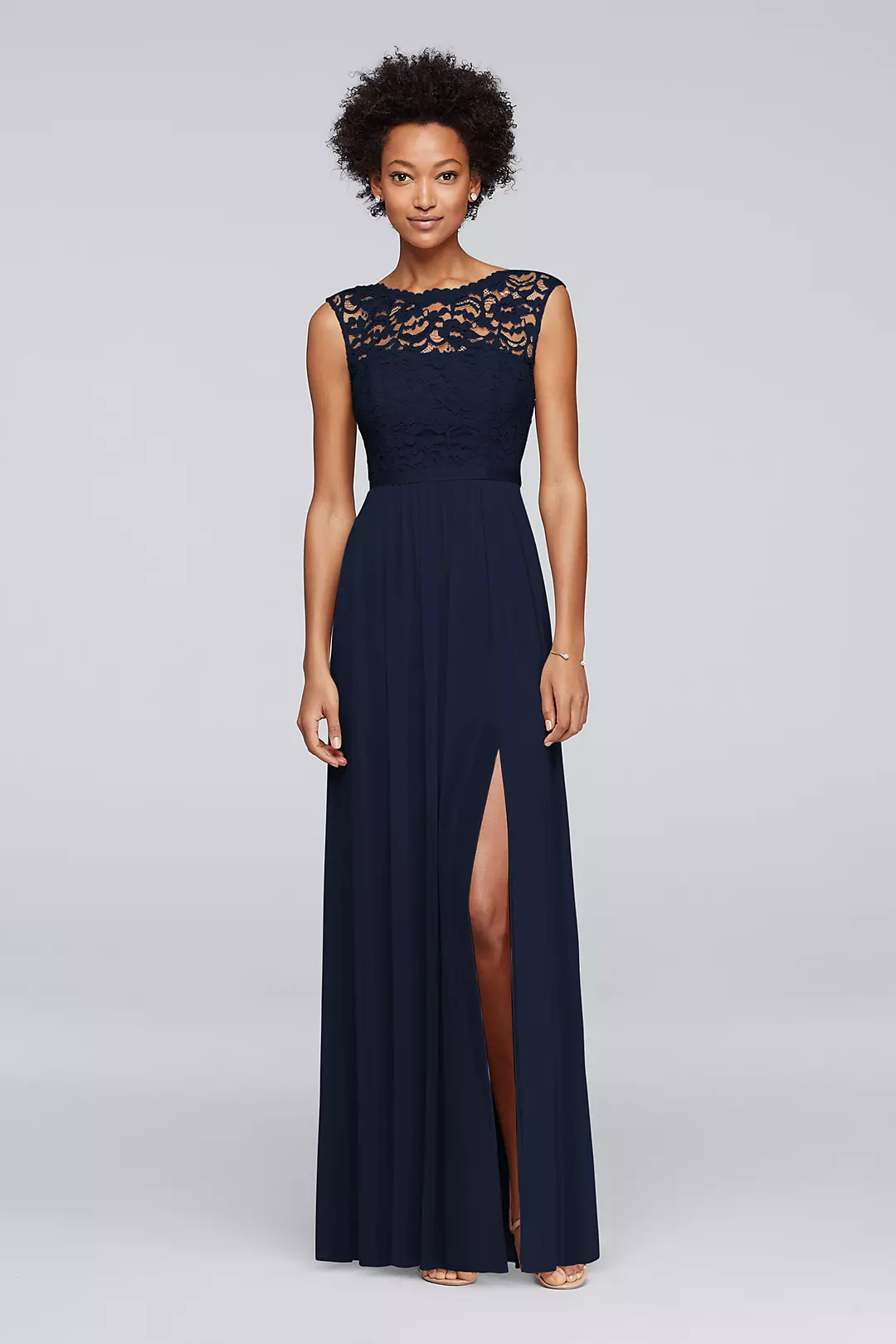 Lace Dress with Long Mesh Skirt - Image 14