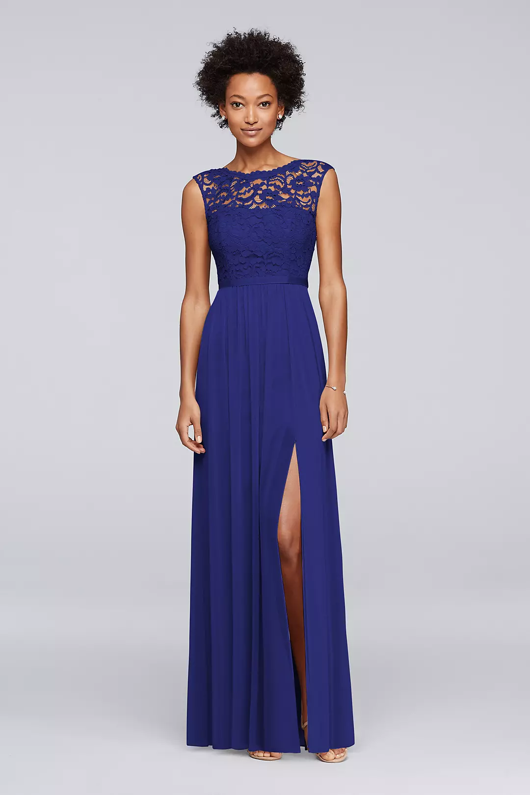 Lace Dress with Long Mesh Skirt - Image 18