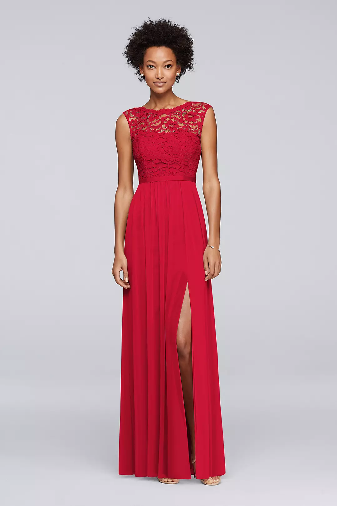 Lace Dress with Long Mesh Skirt - Image 7