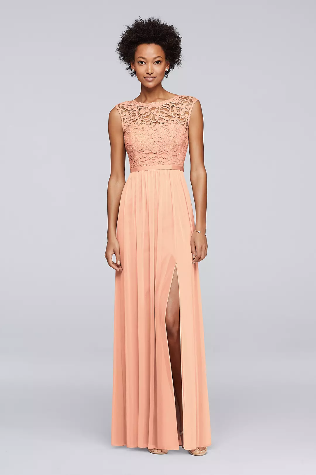 Lace Dress with Long Mesh Skirt - Image 8