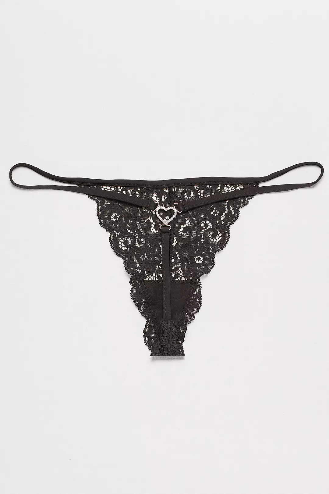 Lace G-String with Crystal Heart - Image 4