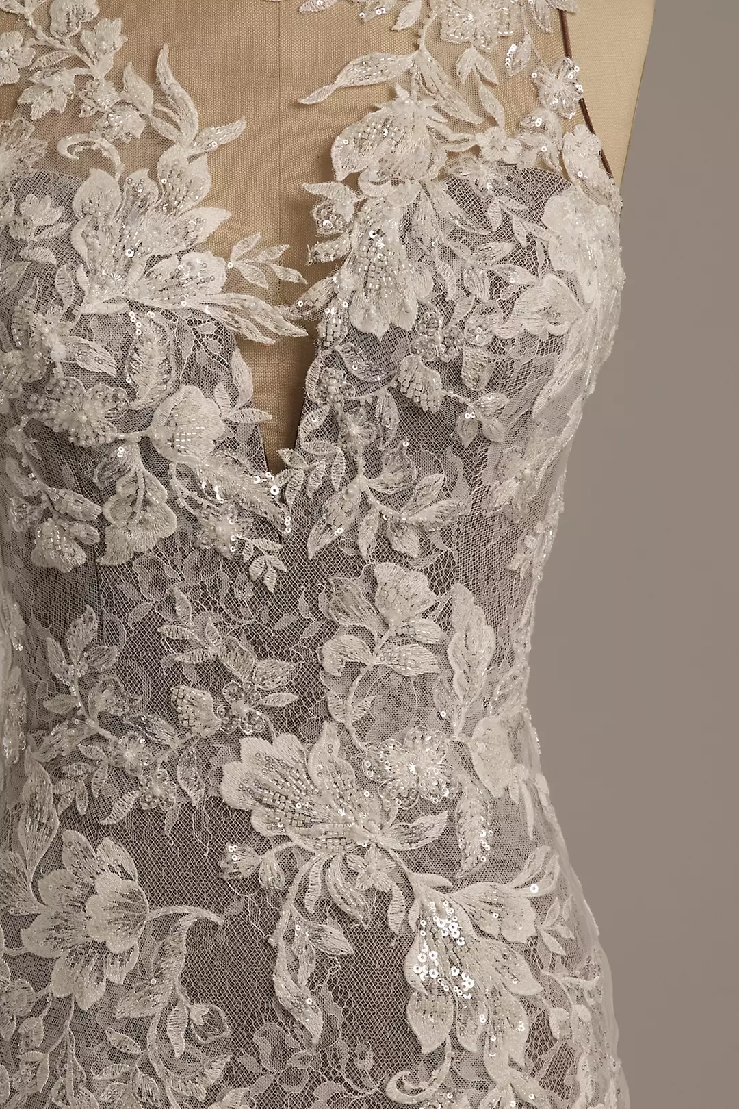 Lace Illusion Tank Mermaid Wedding Dress - Image 14