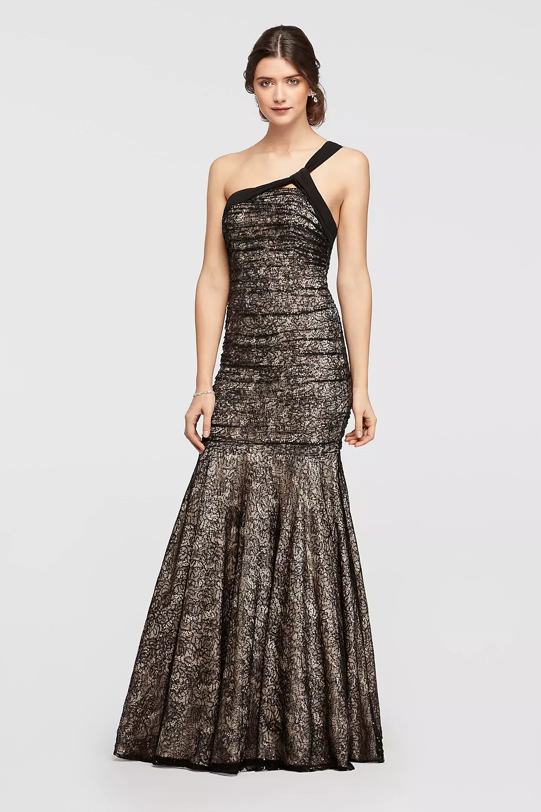 Lace Mermaid One Shoulder Dress - Image 4