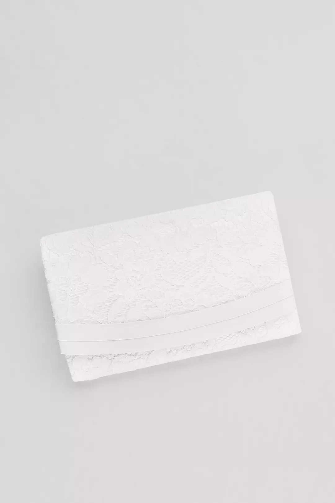 Lace-Over-Satin Structured Clutch - Image 2