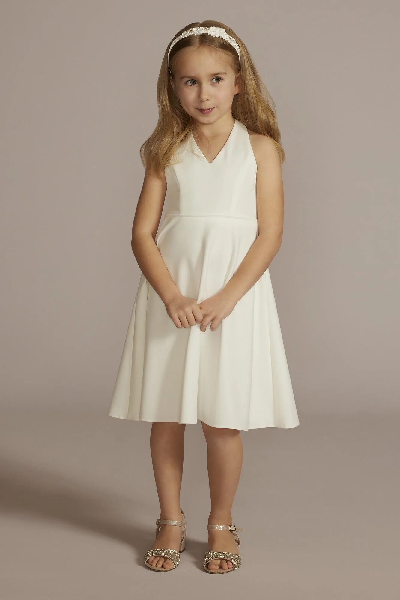 Lace Racerback Flower Girl Dress