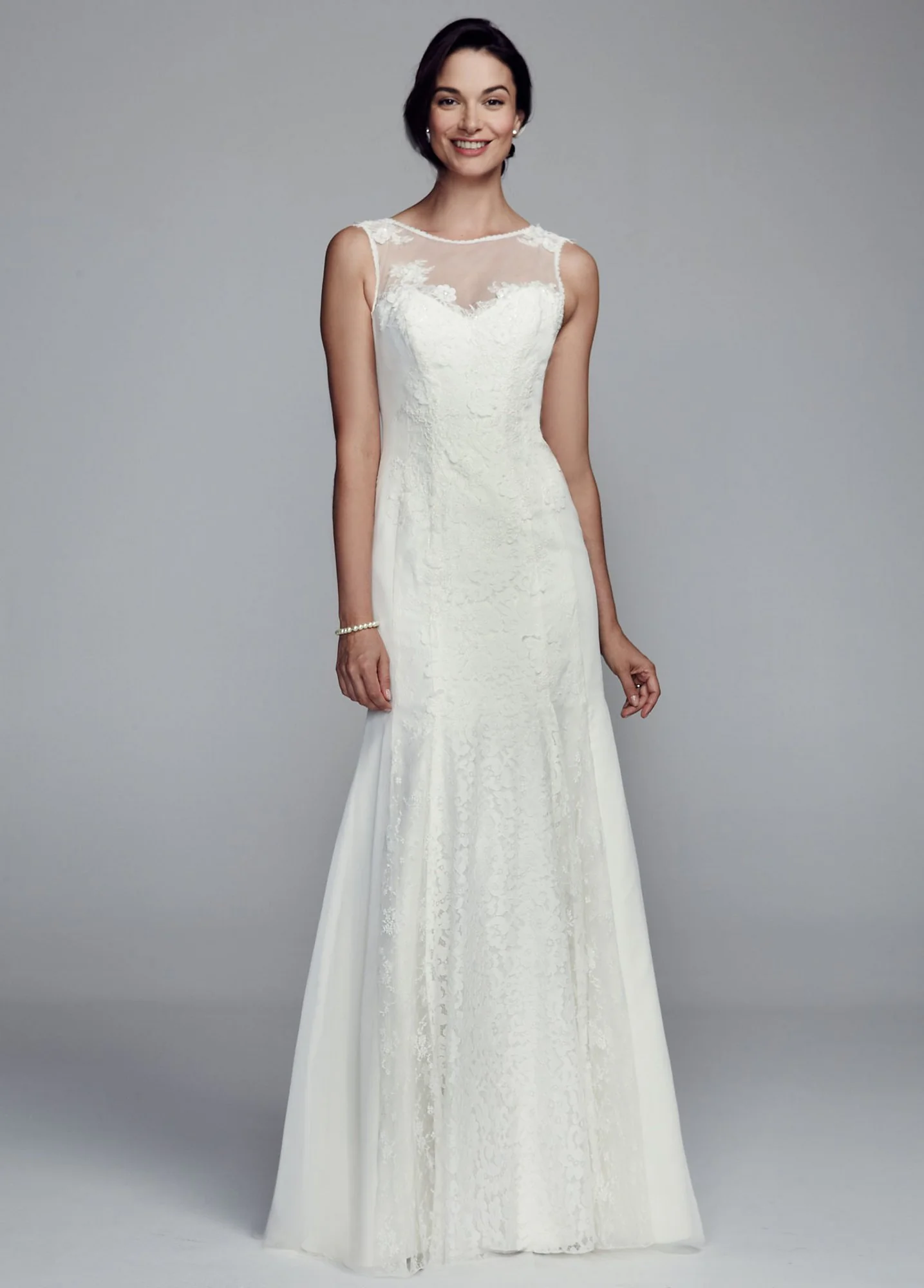 Lace Trumpet Gown with Illusion Neckline - Image 2