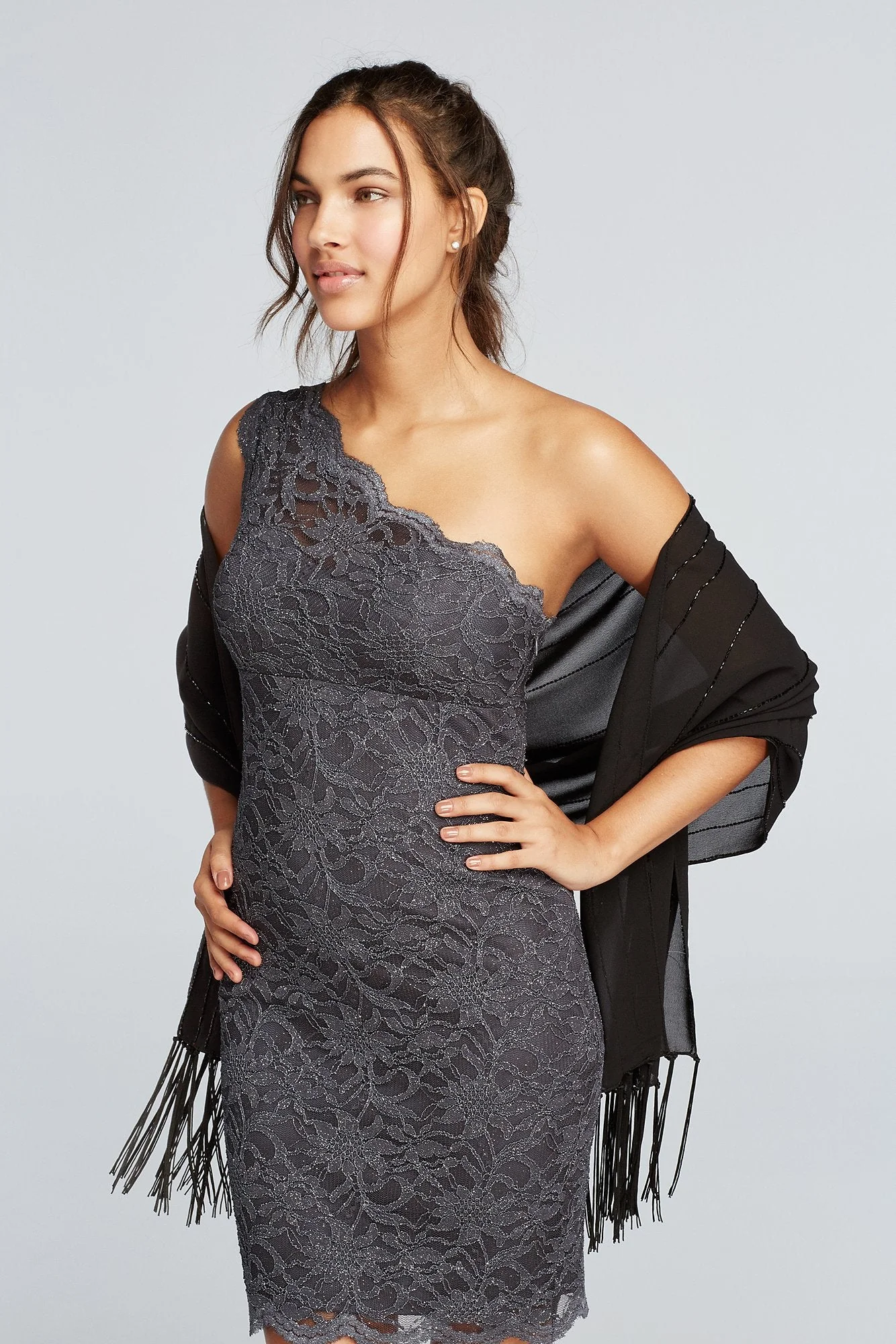 Linear Beaded Fringe Wrap - Image 2