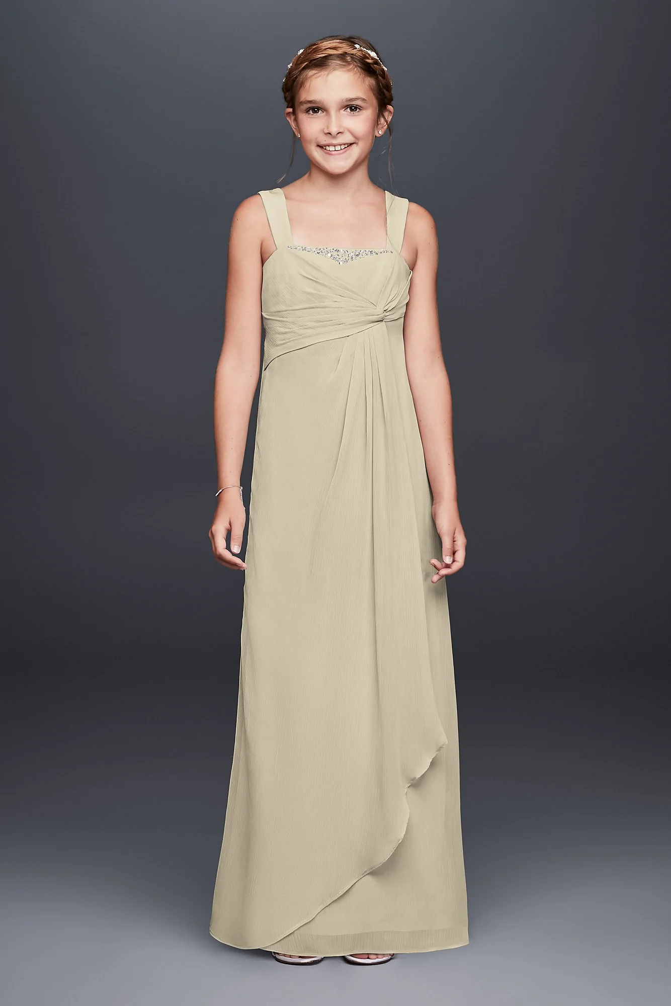 Long Crinkle Chiffon Dress with Twist Front - Image 10