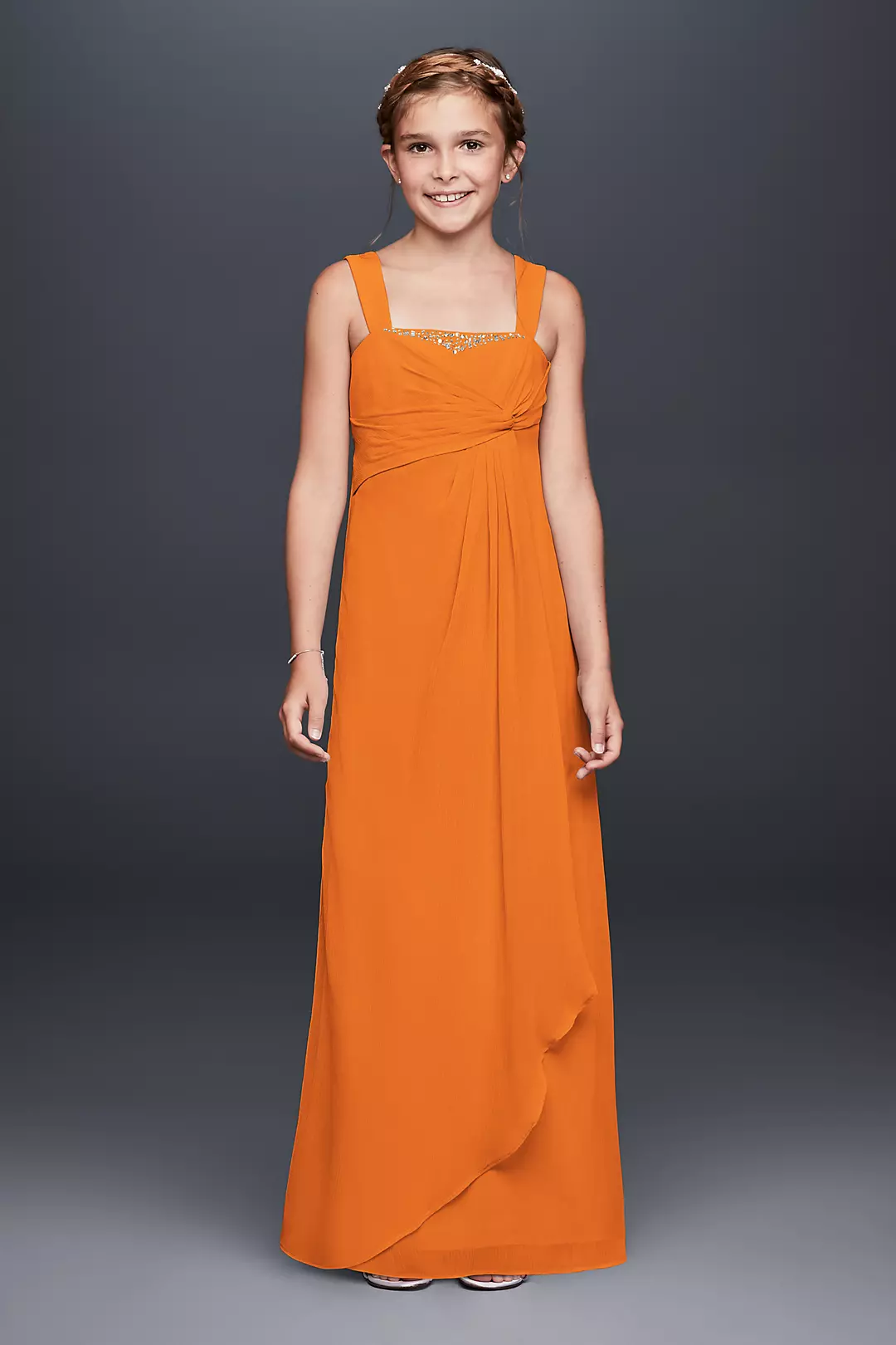 Long Crinkle Chiffon Dress with Twist Front - Image 101