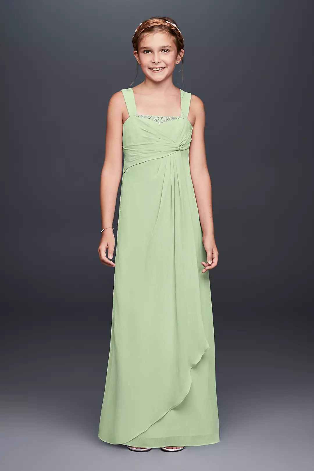Long Crinkle Chiffon Dress with Twist Front - Image 113