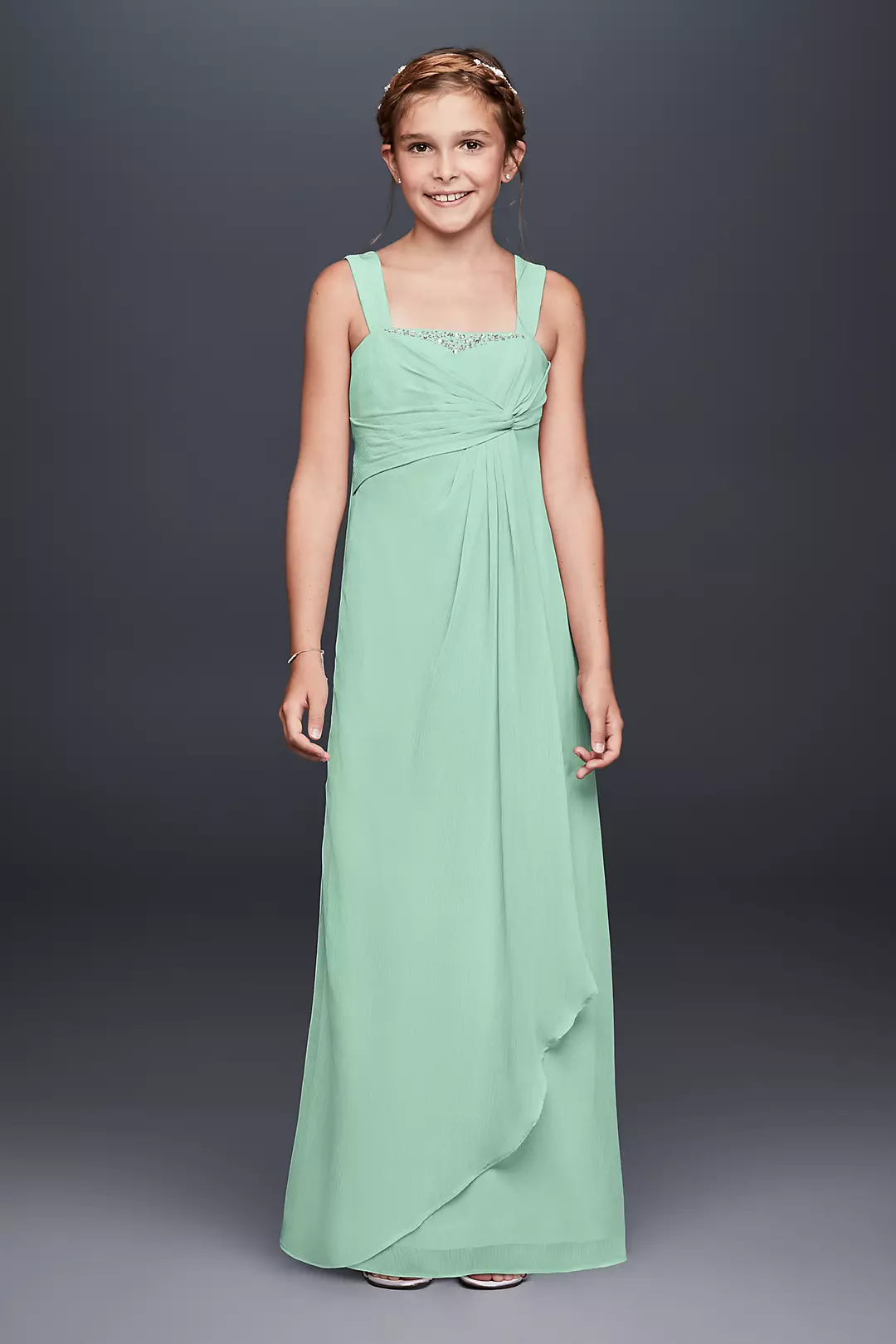 Long Crinkle Chiffon Dress with Twist Front - Image 139