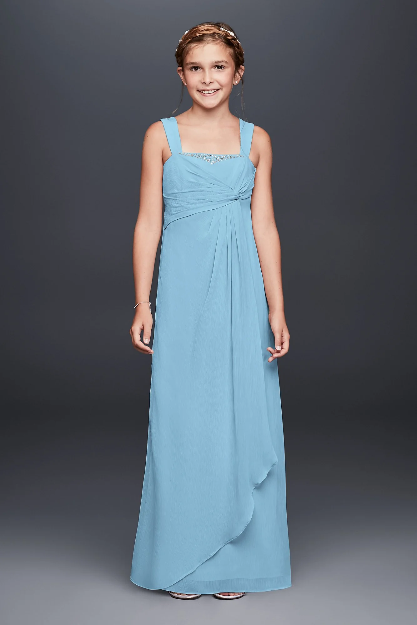 Long Crinkle Chiffon Dress with Twist Front - Image 24