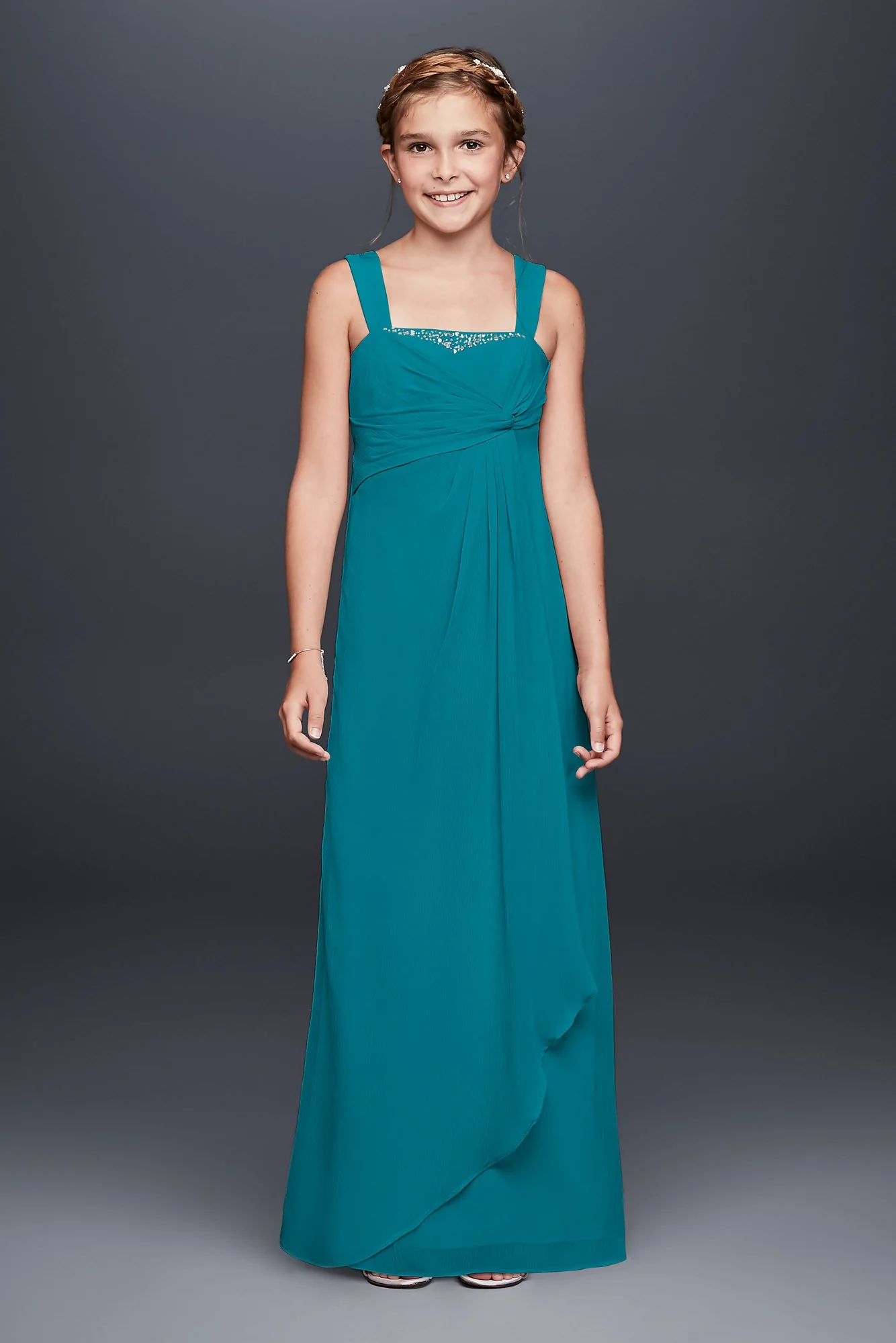 Long Crinkle Chiffon Dress with Twist Front - Image 55
