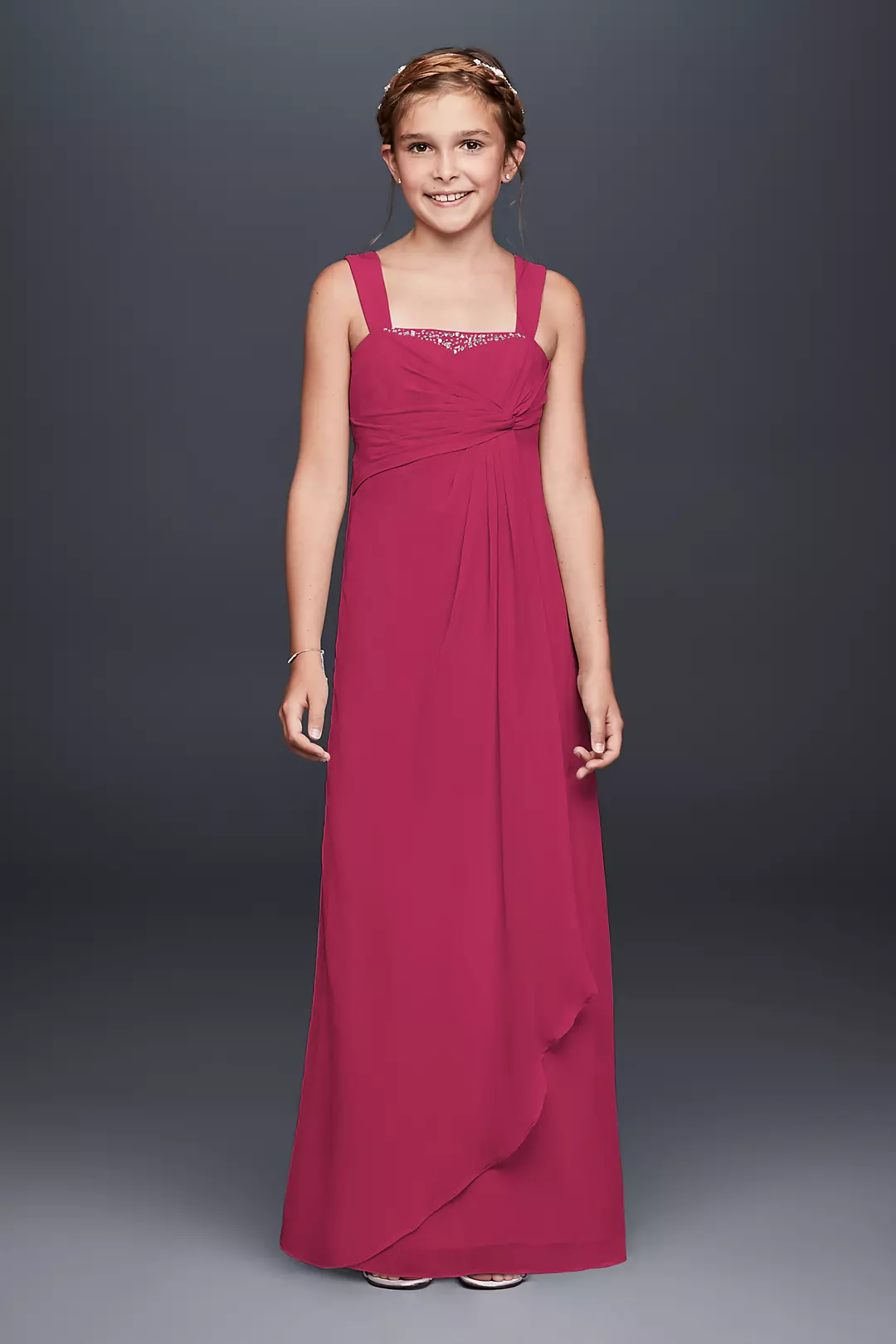 Long Crinkle Chiffon Dress with Twist Front - Image 65