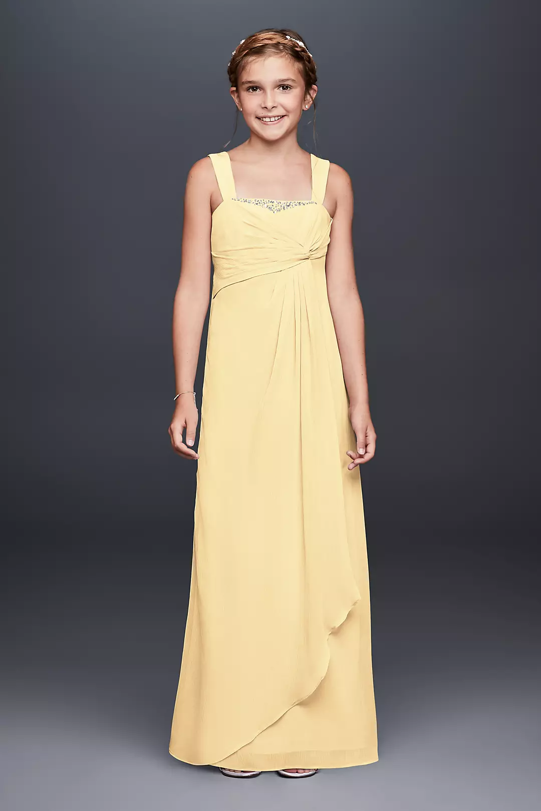 Long Crinkle Chiffon Dress with Twist Front - Image 68
