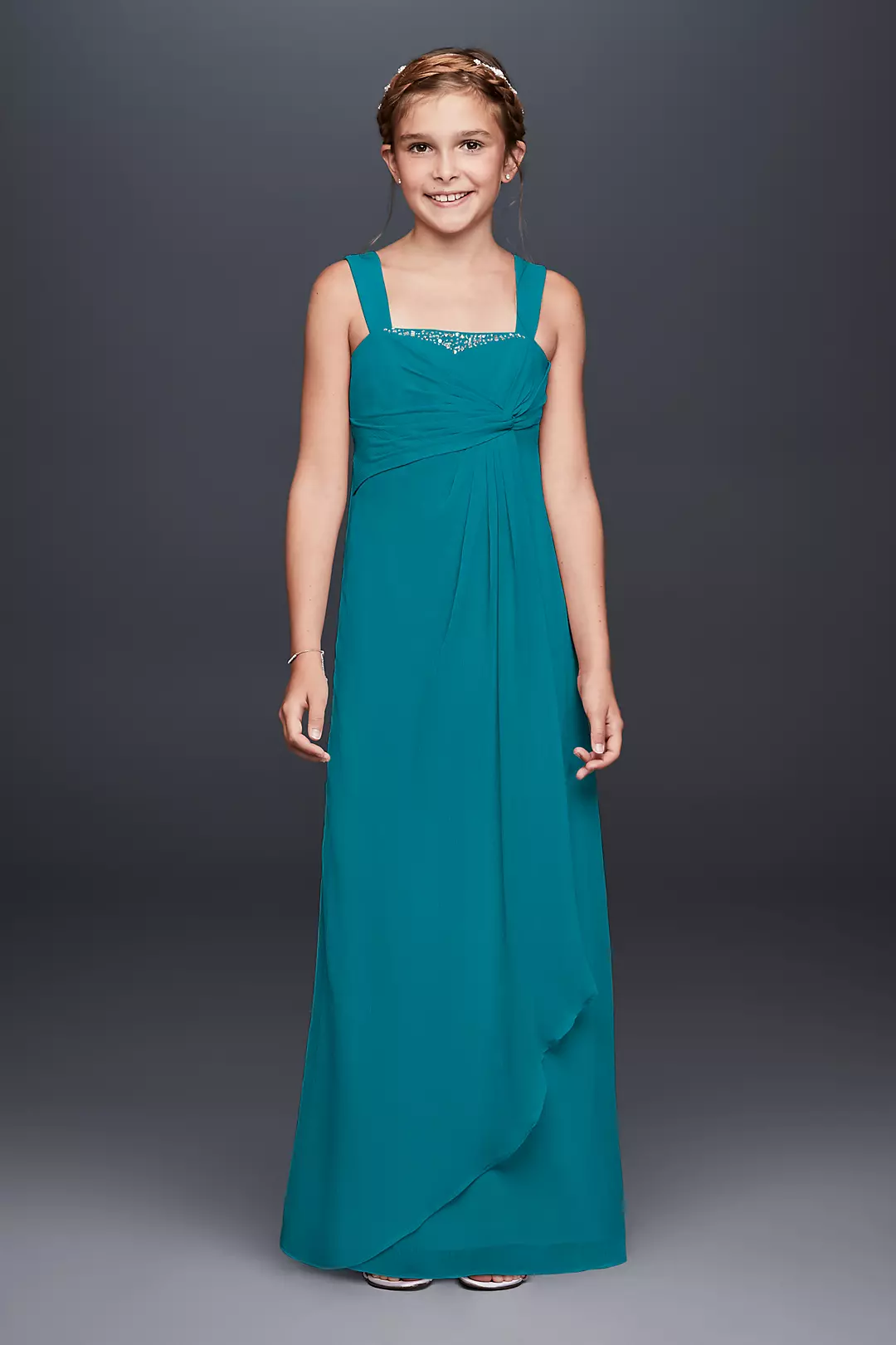 Long Crinkle Chiffon Dress with Twist Front - Image 77