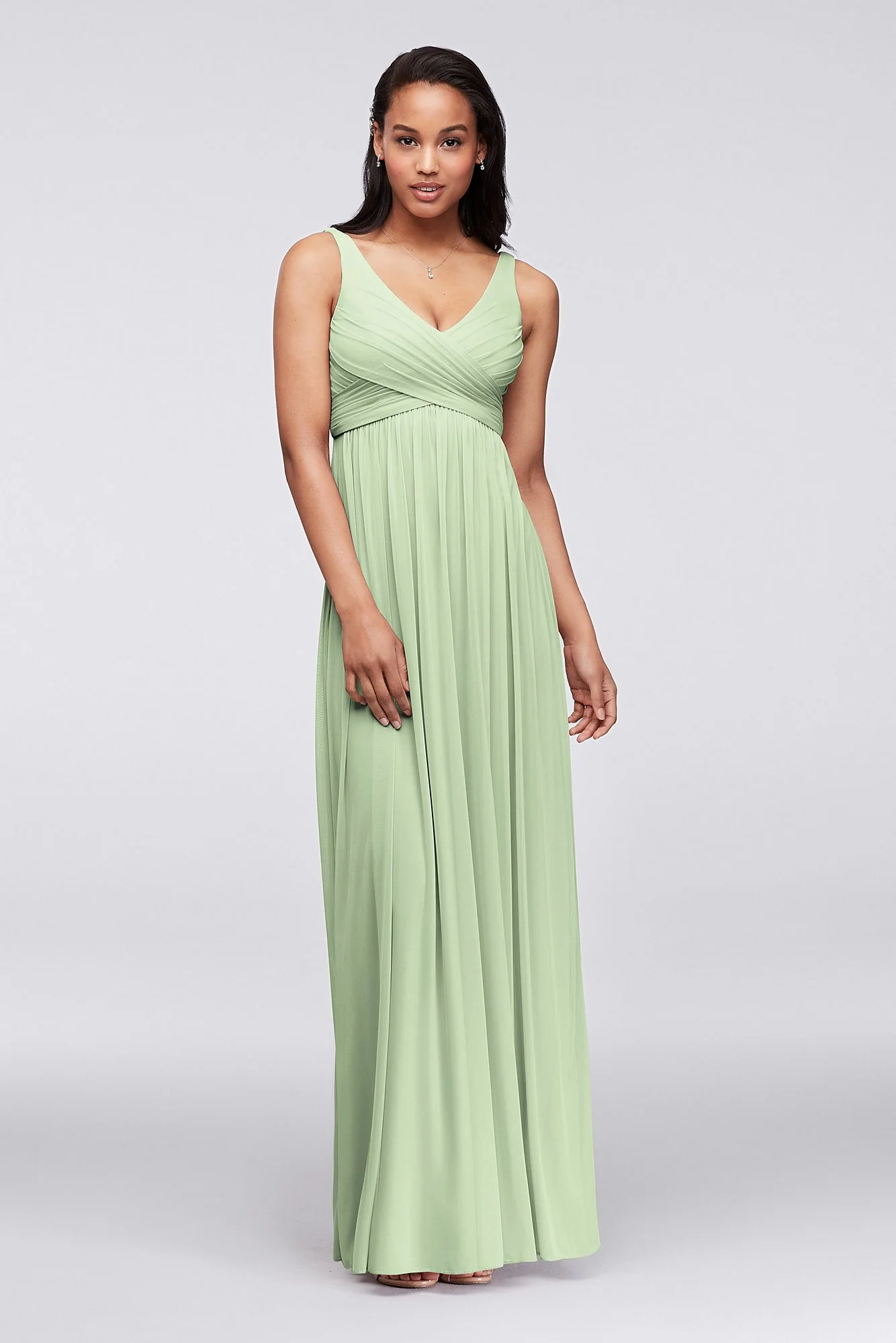 Long Mesh Dress with Cowl Back Detail