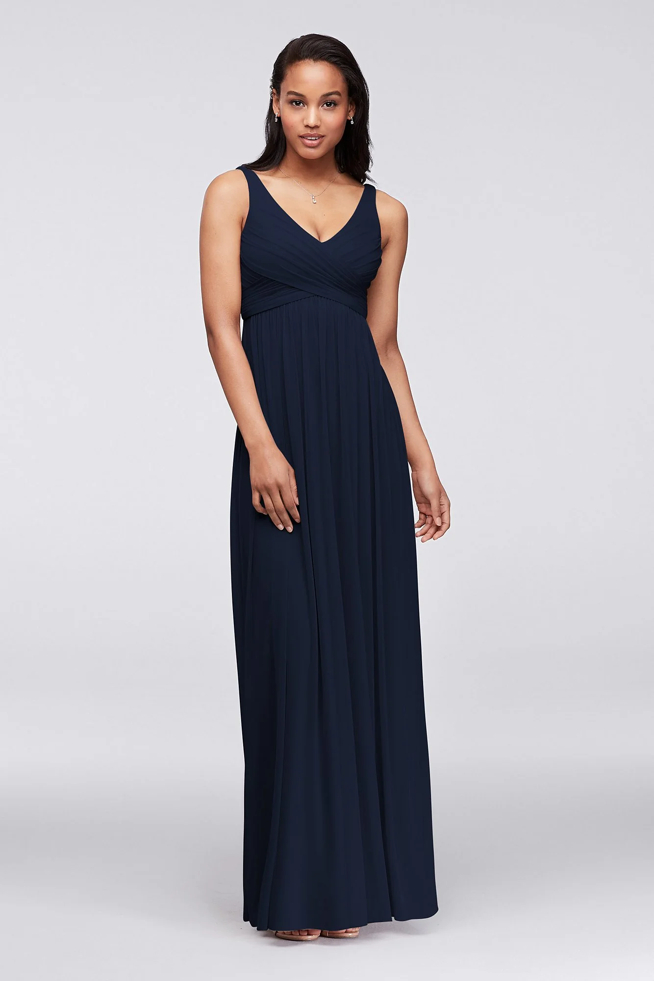 Long Mesh Dress with Cowl Back Detail - Image 13