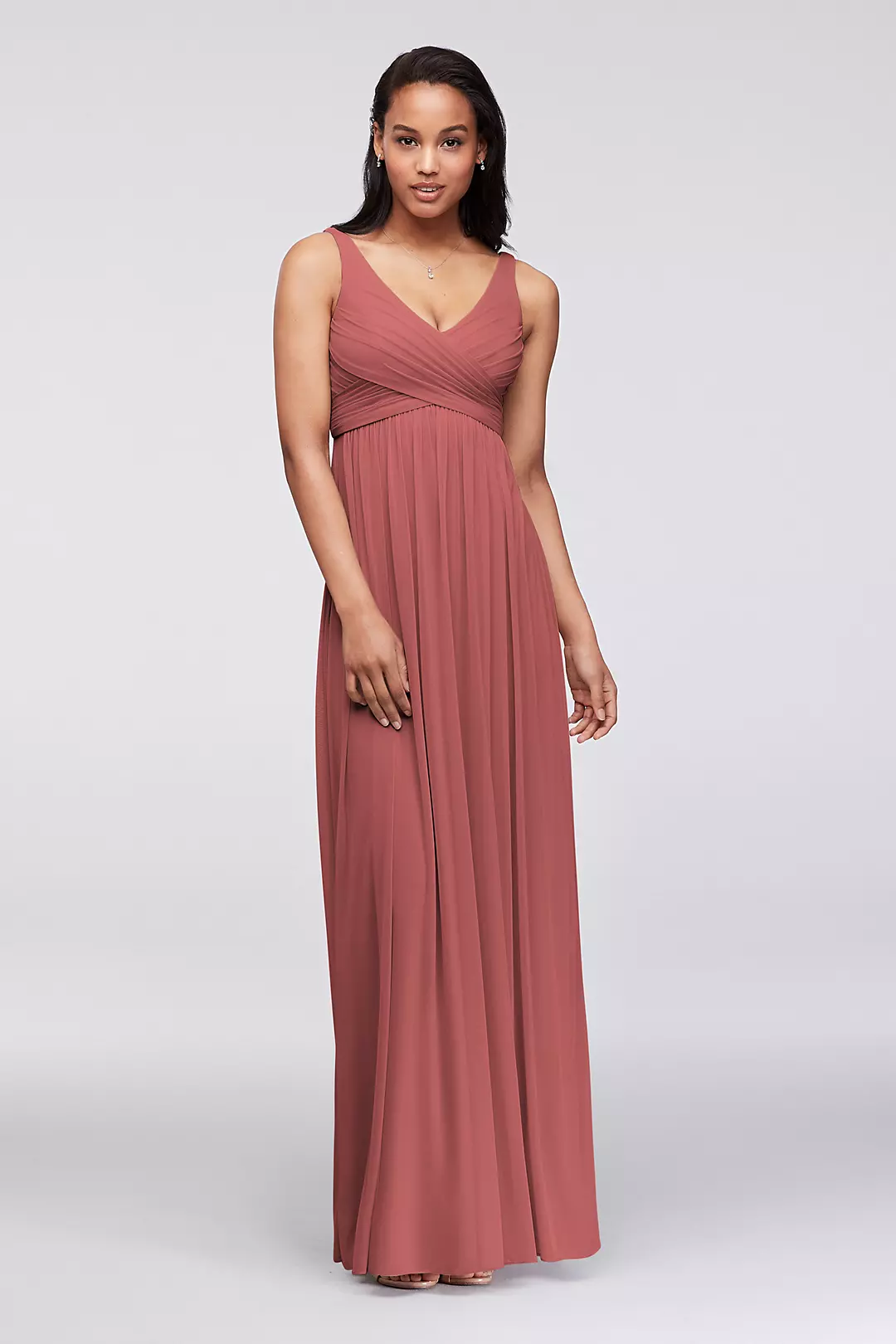 Long Mesh Dress with Cowl Back Detail - Image 19