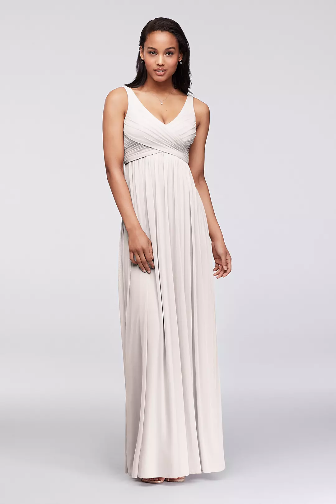 Long Mesh Dress with Cowl Back Detail - Image 21