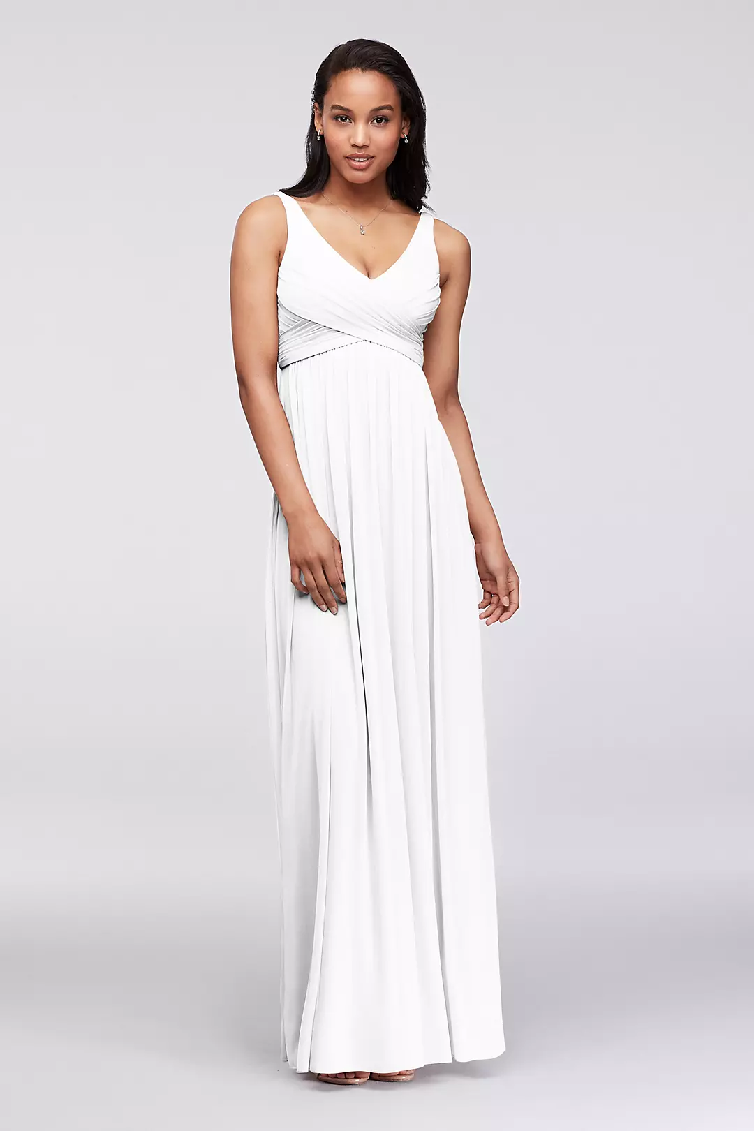 Long Mesh Dress with Cowl Back Detail - Image 24