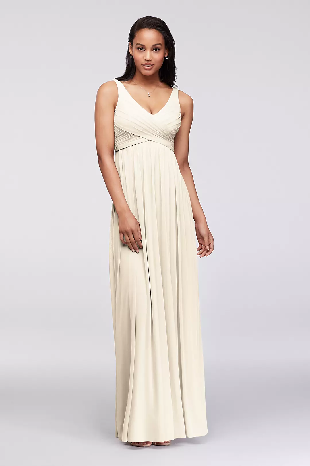 Long Mesh Dress with Cowl Back Detail - Image 28