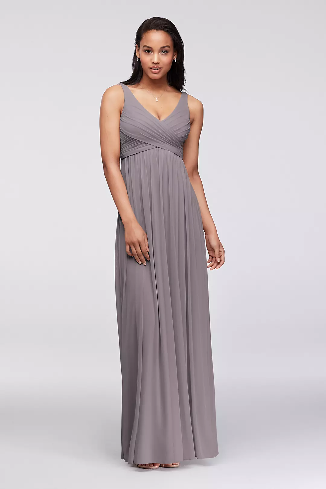 Long Mesh Dress with Cowl Back Detail - Image 29