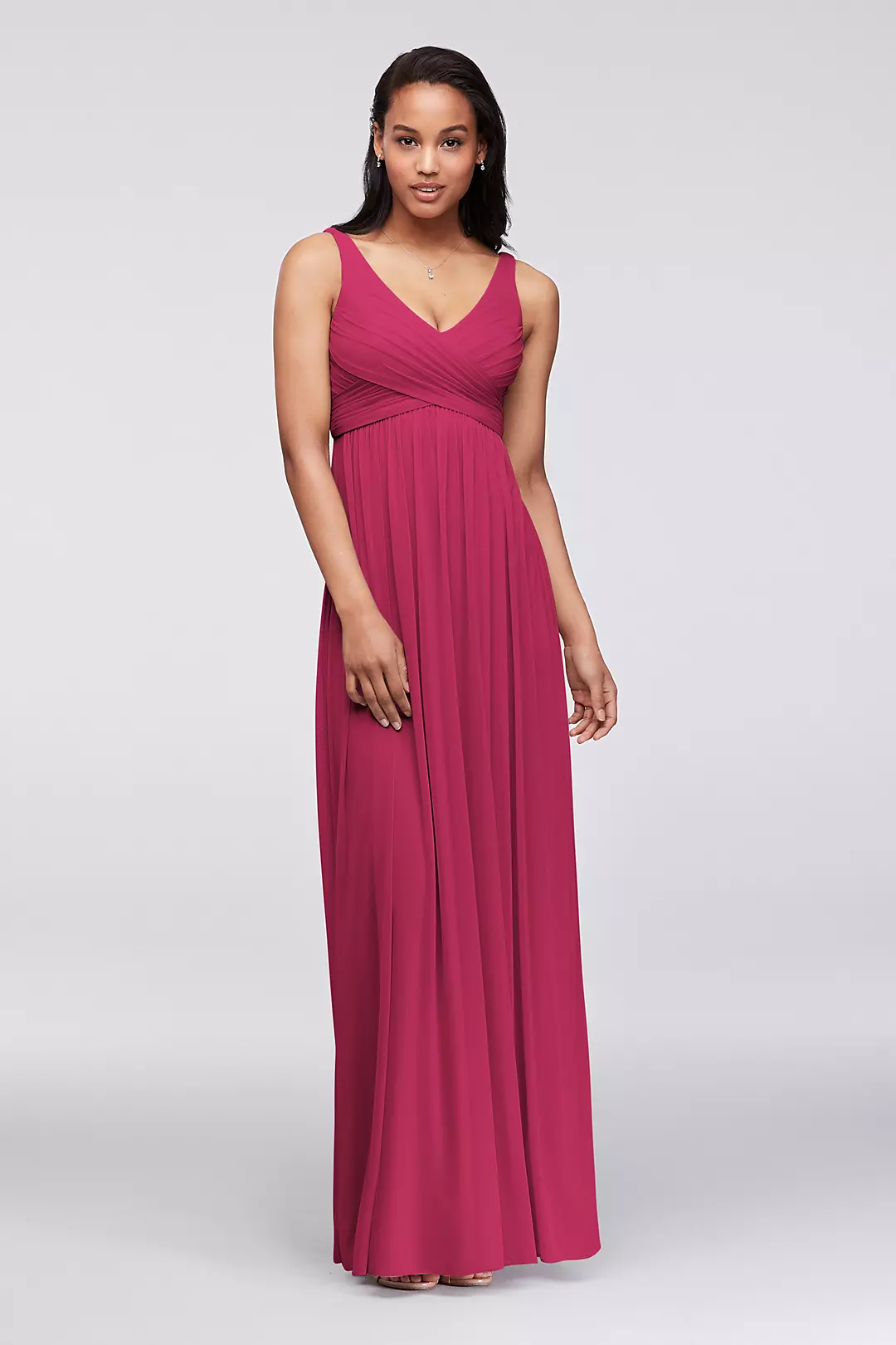 Long Mesh Dress with Cowl Back Detail - Image 30