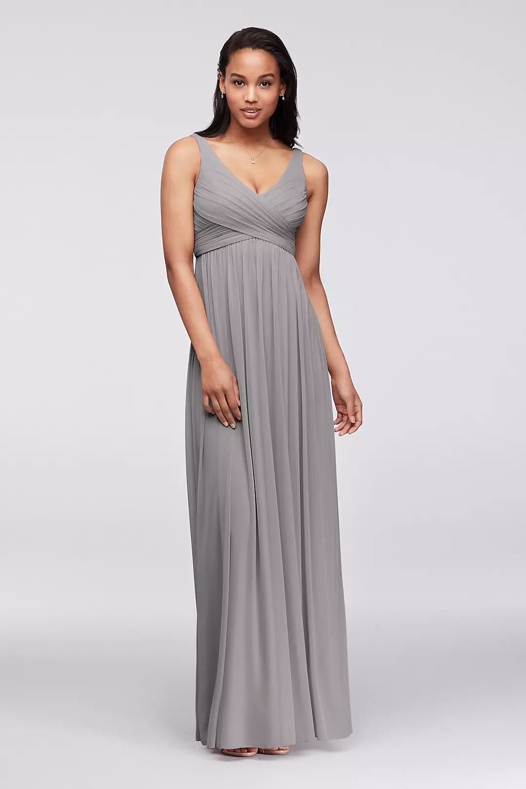 Long Mesh Dress with Cowl Back Detail - Image 31
