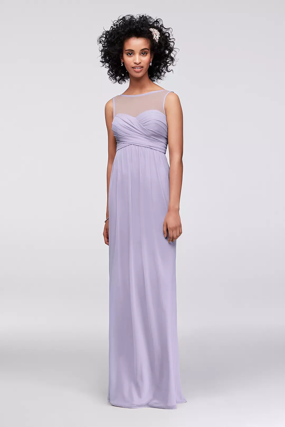 Long Mesh Dress with Illusion Sweetheart Neckline - Image 10
