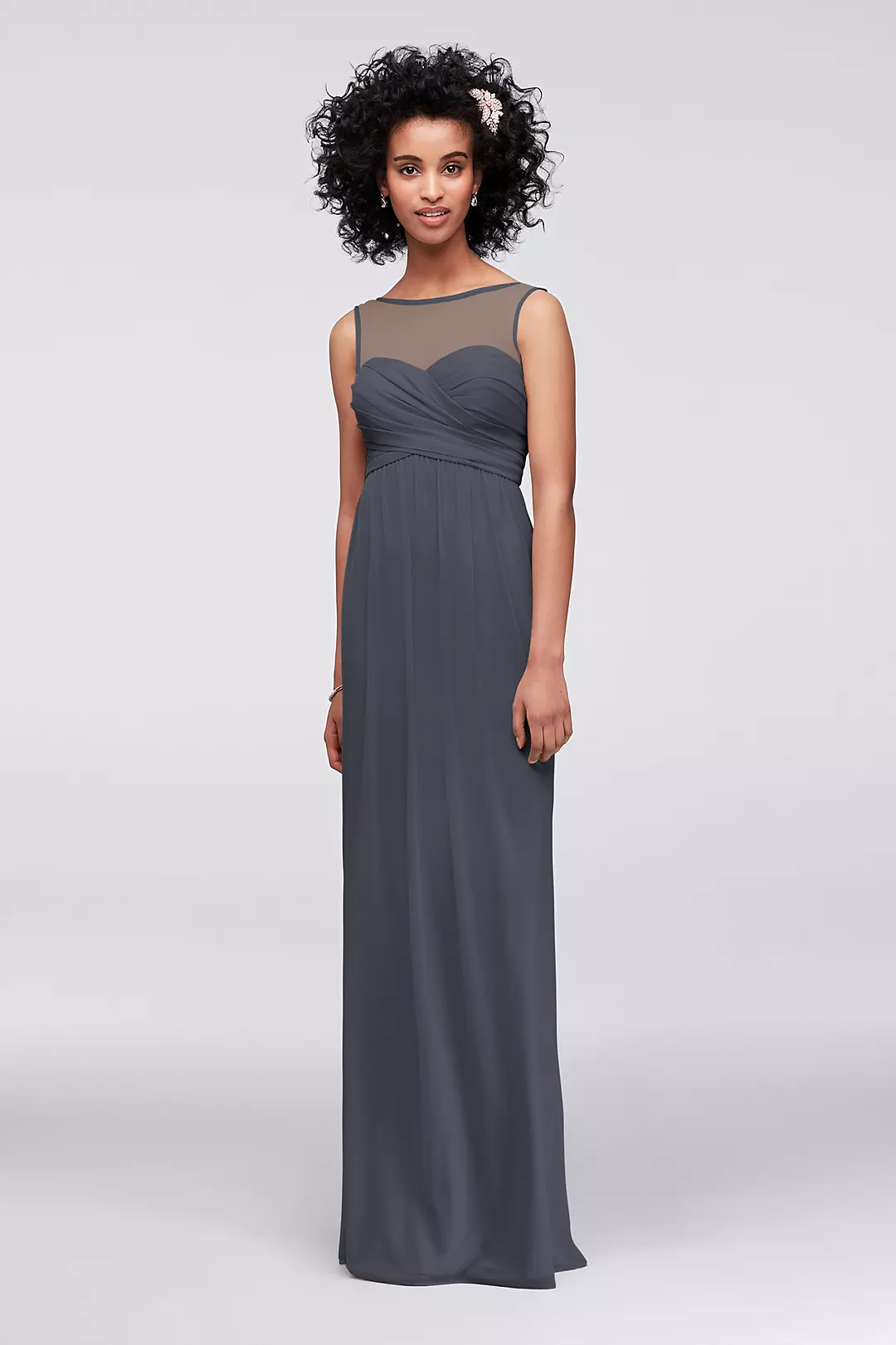 Long Mesh Dress with Illusion Sweetheart Neckline - Image 108