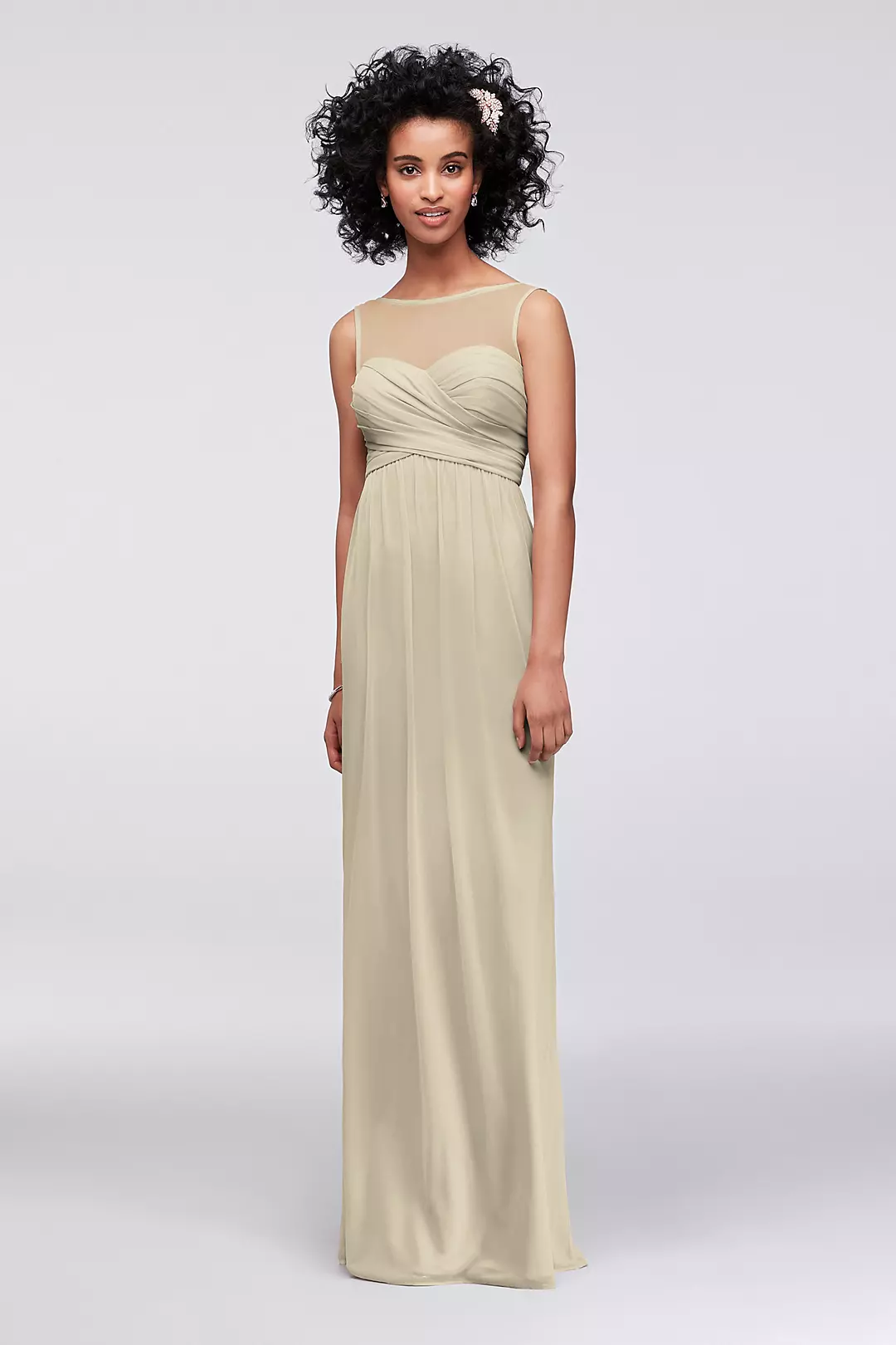 Long Mesh Dress with Illusion Sweetheart Neckline - Image 116