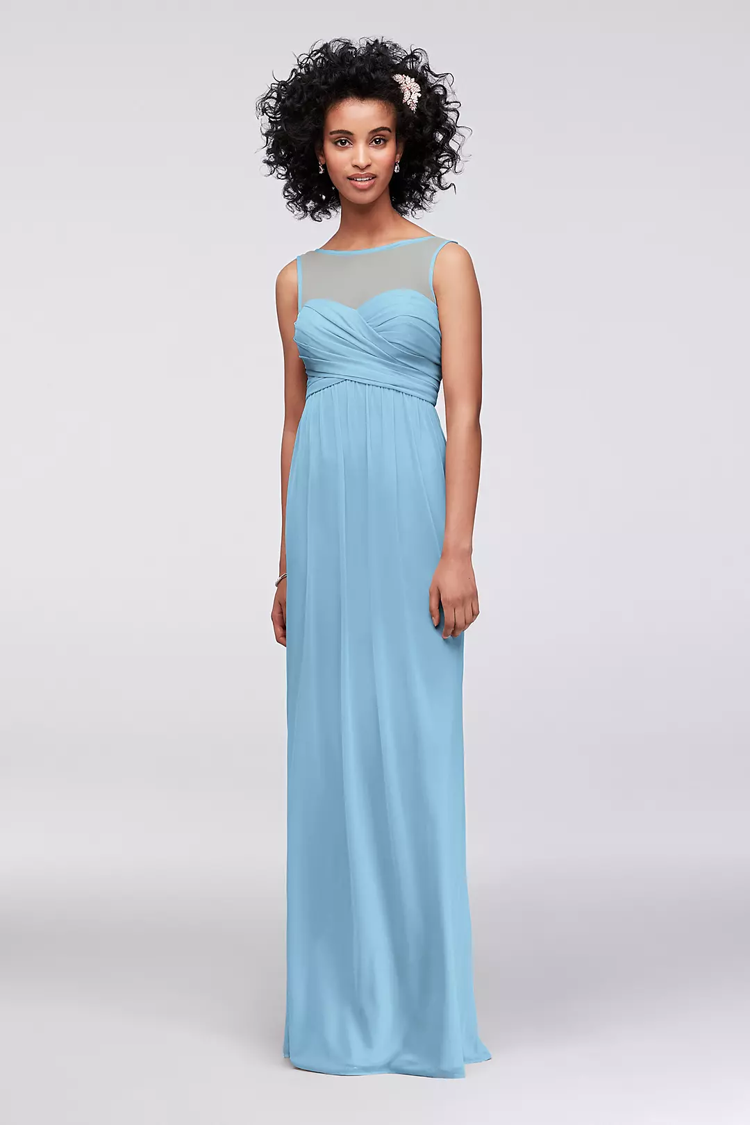 Long Mesh Dress with Illusion Sweetheart Neckline - Image 119