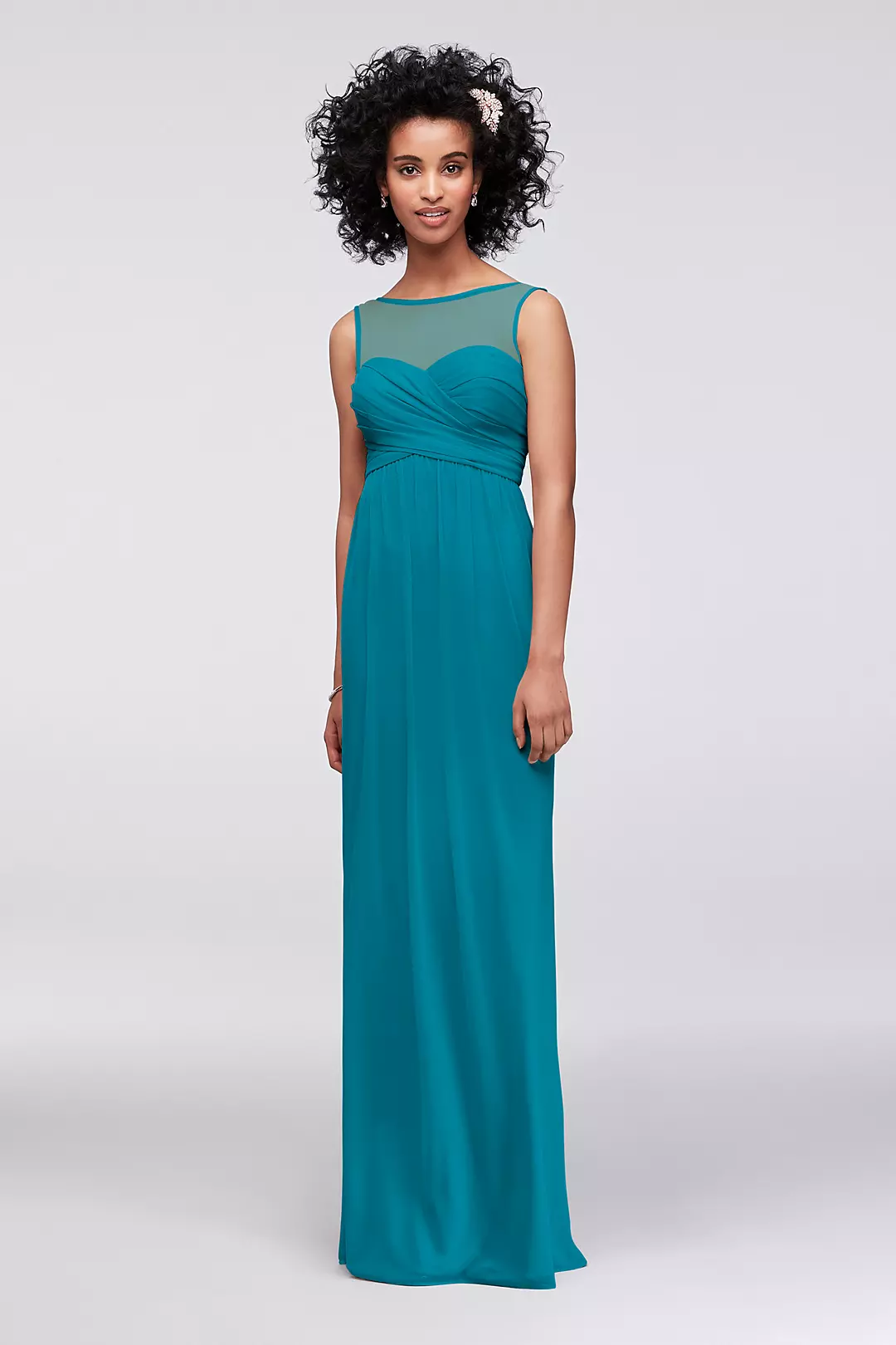 Long Mesh Dress with Illusion Sweetheart Neckline - Image 121