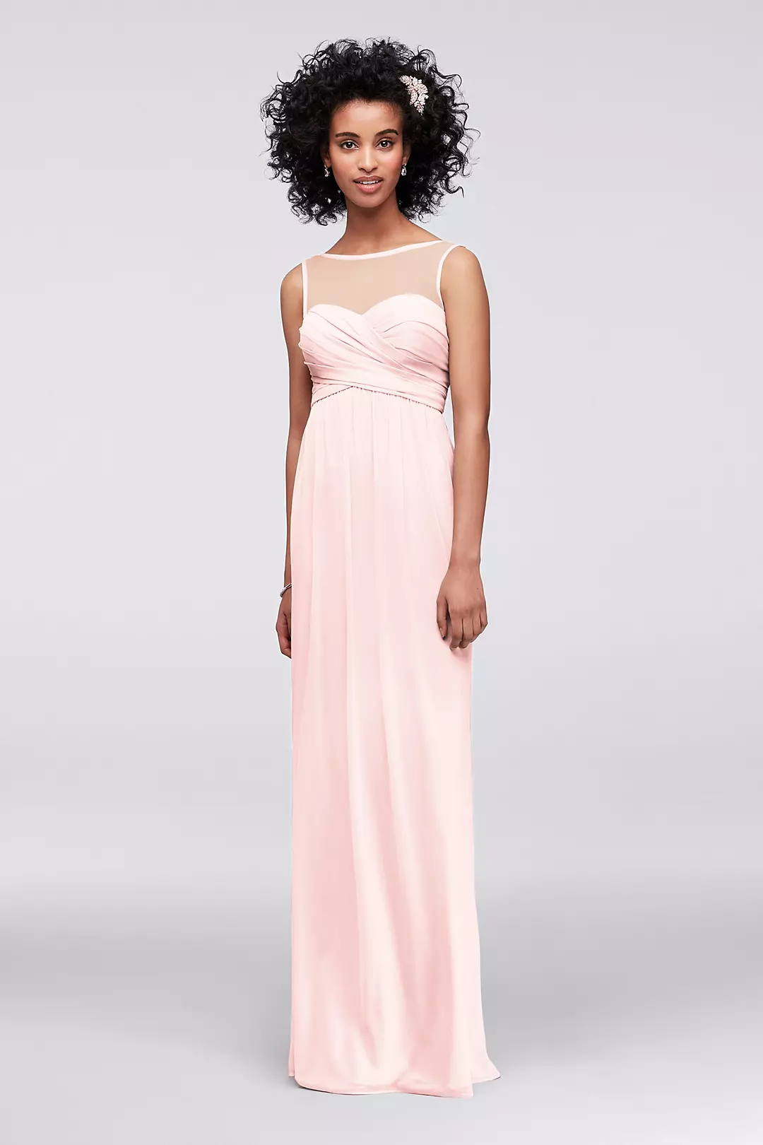 Long Mesh Dress with Illusion Sweetheart Neckline - Image 123