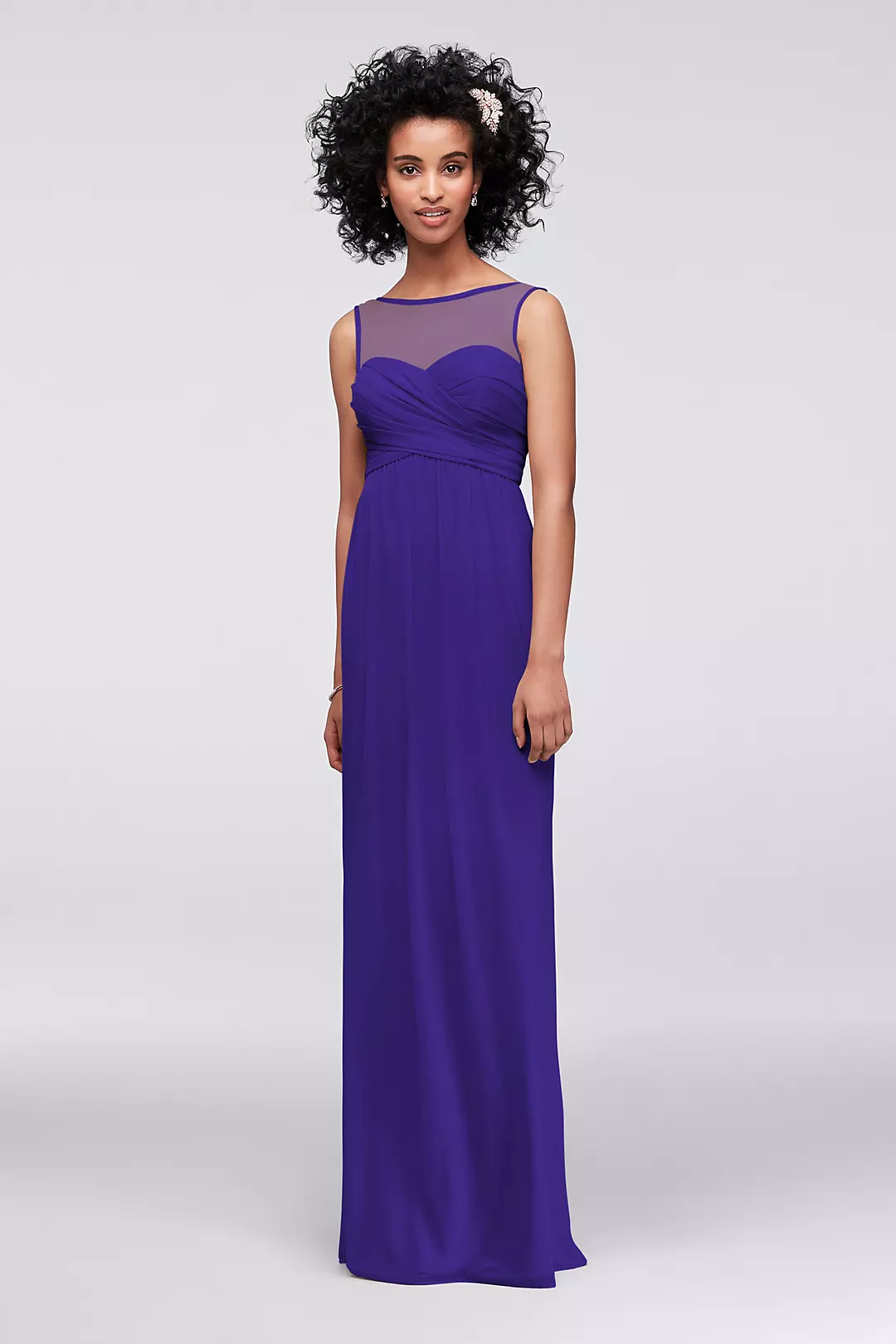 Long Mesh Dress with Illusion Sweetheart Neckline - Image 13