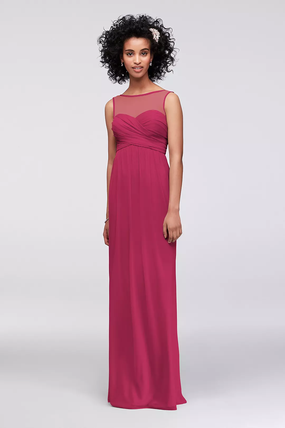 Long Mesh Dress with Illusion Sweetheart Neckline - Image 16