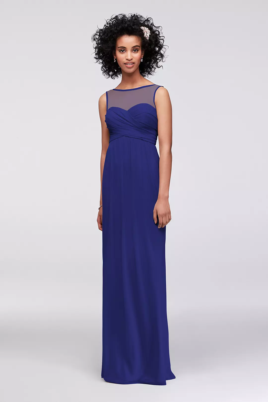 Long Mesh Dress with Illusion Sweetheart Neckline - Image 35