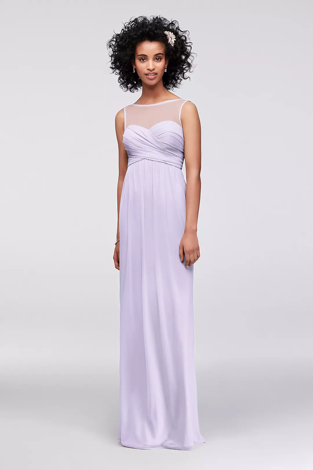 Long Mesh Dress with Illusion Sweetheart Neckline - Image 64