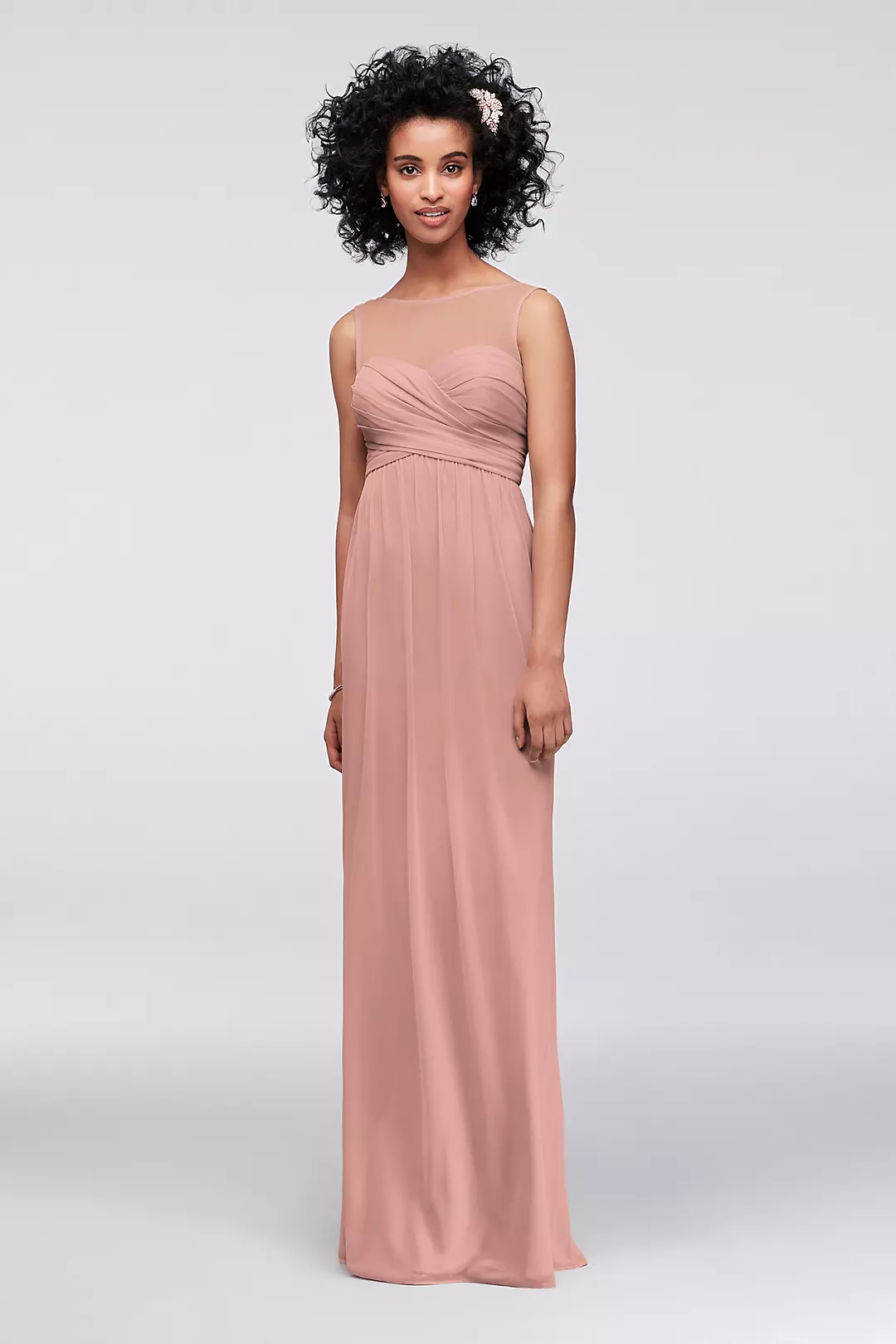 Long Mesh Dress with Illusion Sweetheart Neckline - Image 74