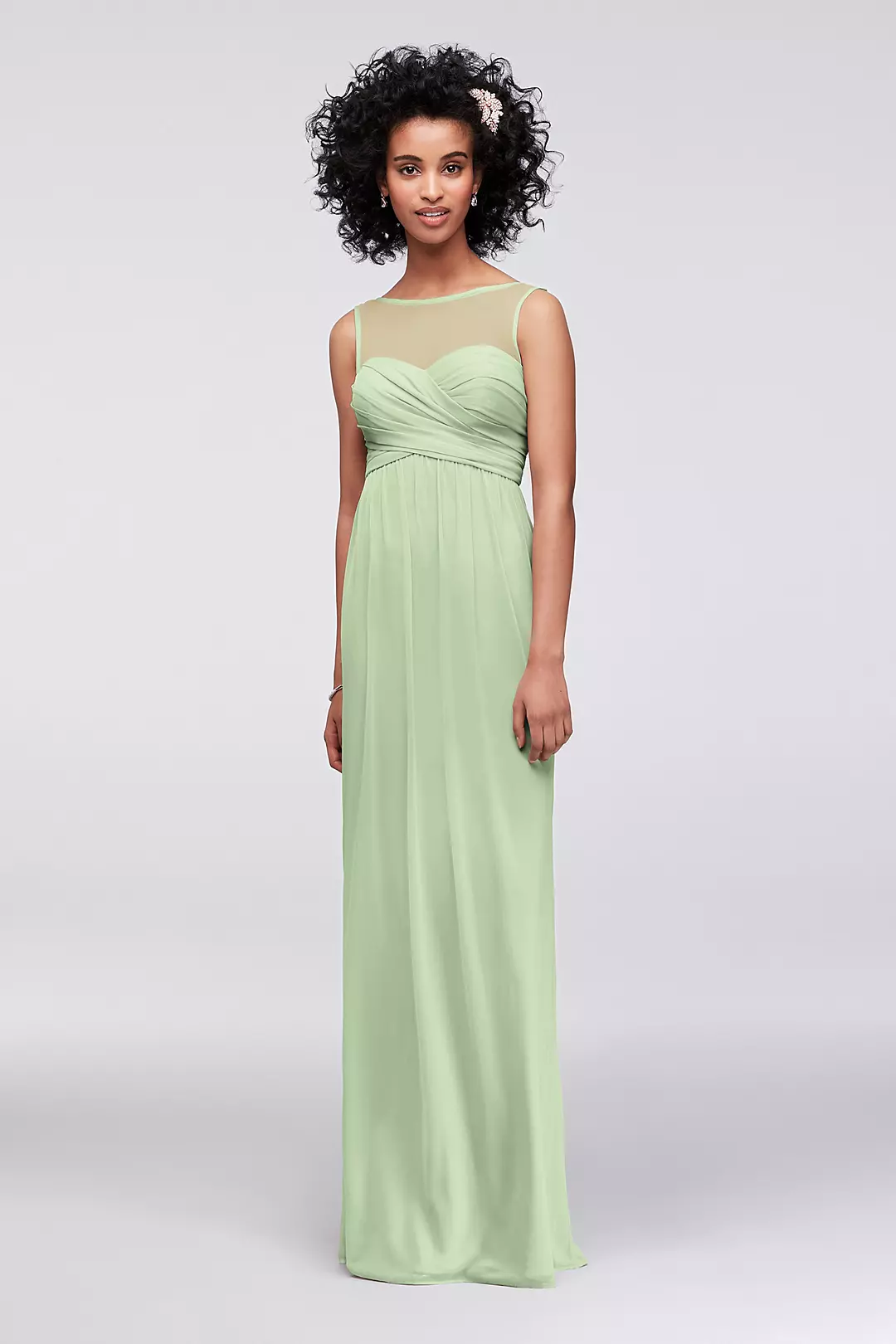 Long Mesh Dress with Illusion Sweetheart Neckline - Image 87