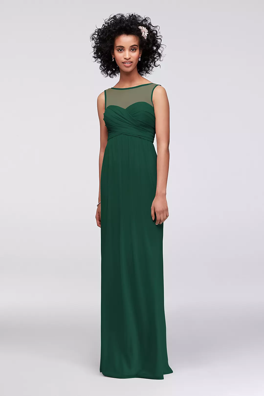 Long Mesh Dress with Illusion Sweetheart Neckline - Image 90