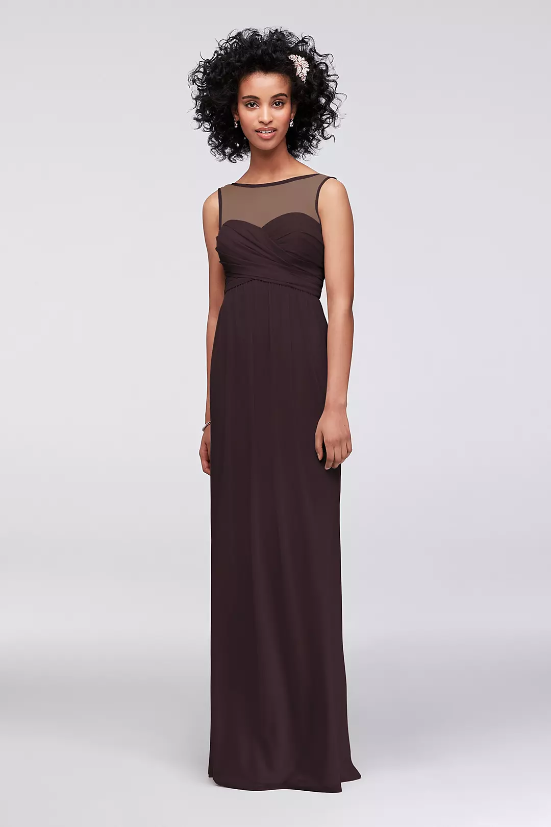 Long Mesh Dress with Illusion Sweetheart Neckline - Image 97