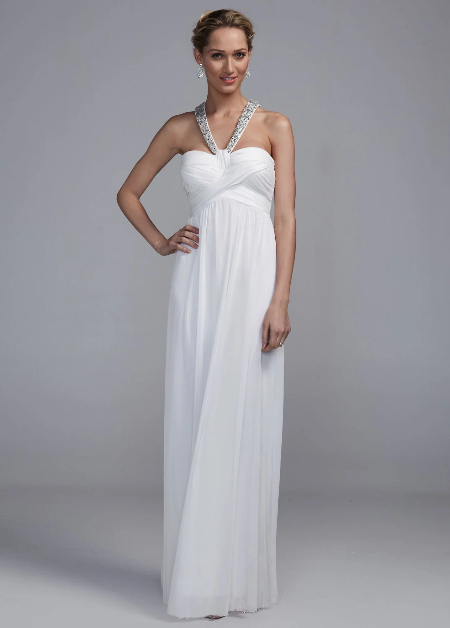 Long Mesh Dress with Starburst Back Detail