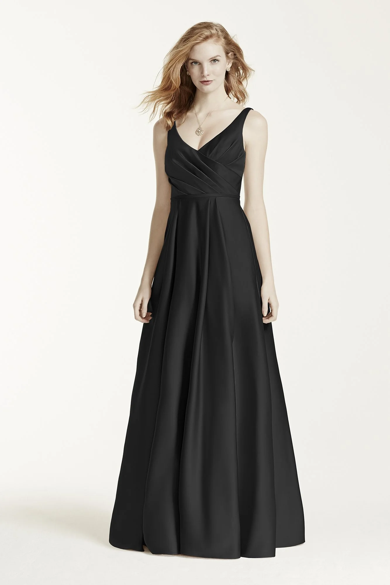 Long Satin Tank Ball Gown - Image 100