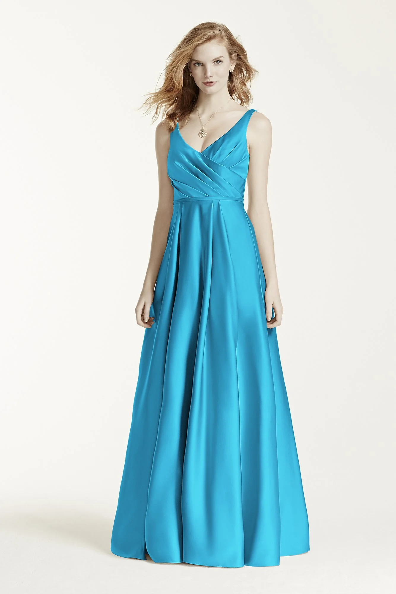Long Satin Tank Ball Gown - Image 109